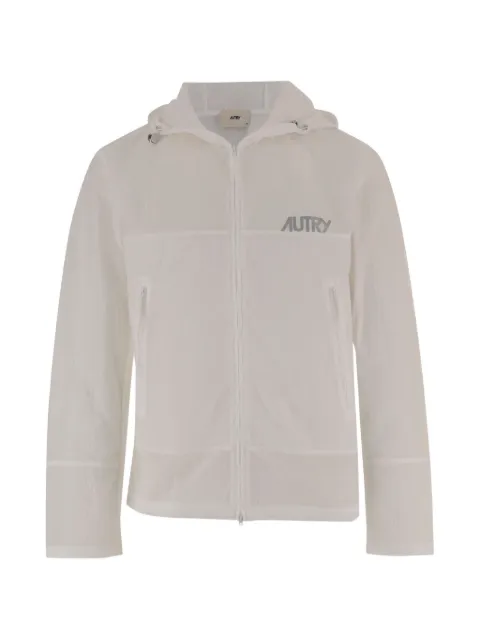 Autry zip-fastening hooded jacket White WBPX012W