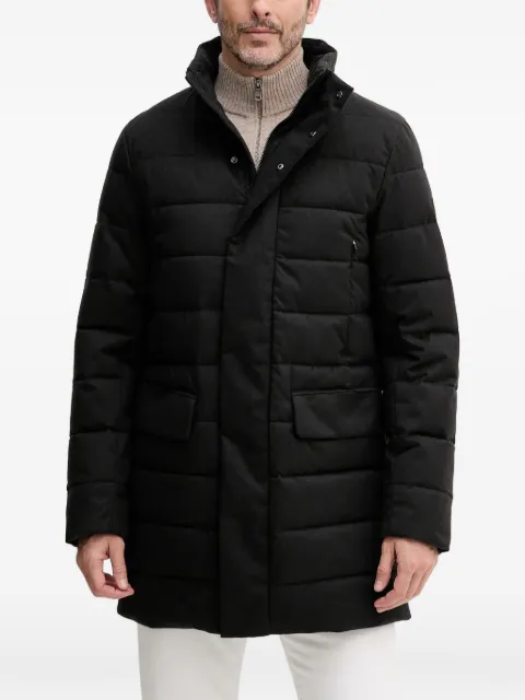 Save The Duck quilted hooded jacket Black D42419MFLAN21