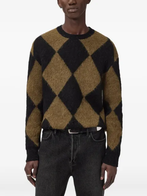 AllSaints diamond knit jumper Black M066KD