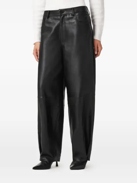 AllSaints Jett panelled leather trousers Black W026TD