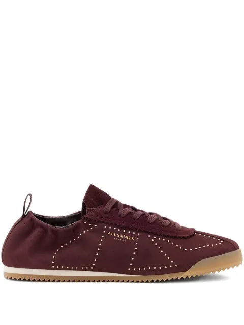 AllSaints Kenny studded lace-up sneakers Brown W056FD