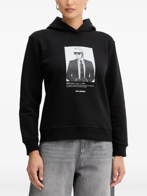 Karl Lagerfeld graphic-print hoodie Black B1W20012999