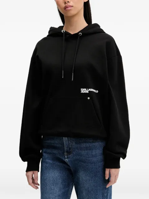 Karl Lagerfeld Jeans printed logo hoodie Black B1W20046999