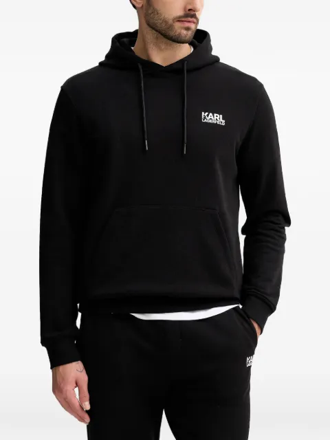 Karl Lagerfeld drawstring logo-print hoodie Black 705781561917