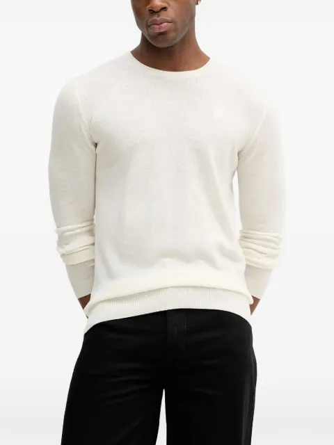 Karl Lagerfeld logo crew-neck sweater Neutrals 655000554399