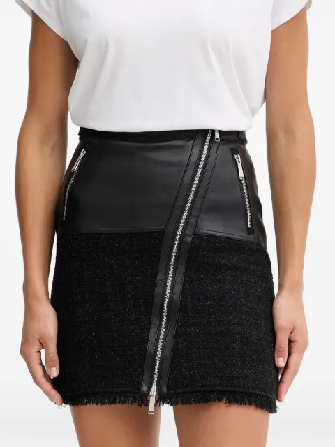 Karl Lagerfeld zip faux-leather mini skirt Black B1W12001999