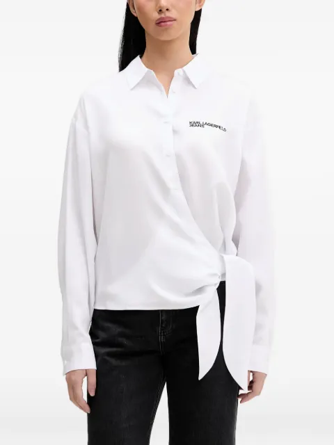 Karl Lagerfeld Jeans tie-detail shirt White B1W11026100