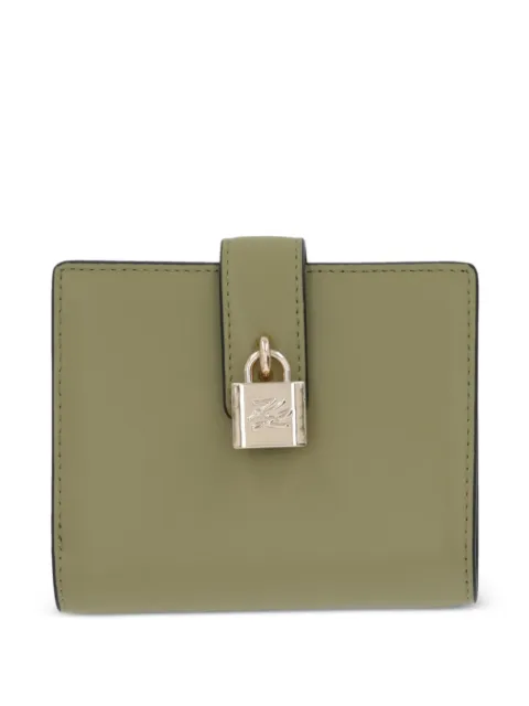 Karl Lagerfeld padlock flap wallet Green B1W320472FK