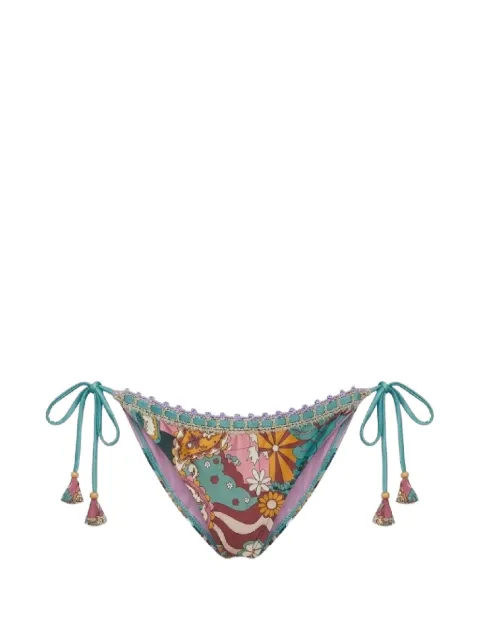Del Maar Kasli floral-print bikini bottoms Green DMF285