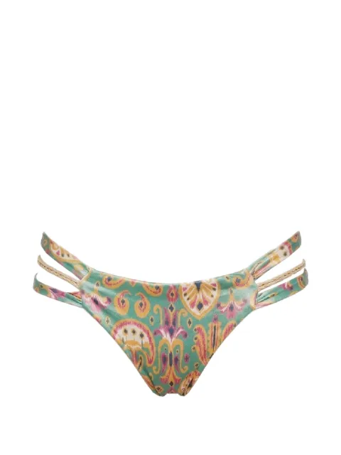 Del Maar Koari patterned bikini bottoms Green DM317BOTTOM