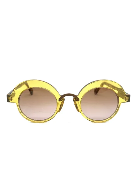 Anne & Valentin metal round-frame sunglasses Yellow JUSTMOVE