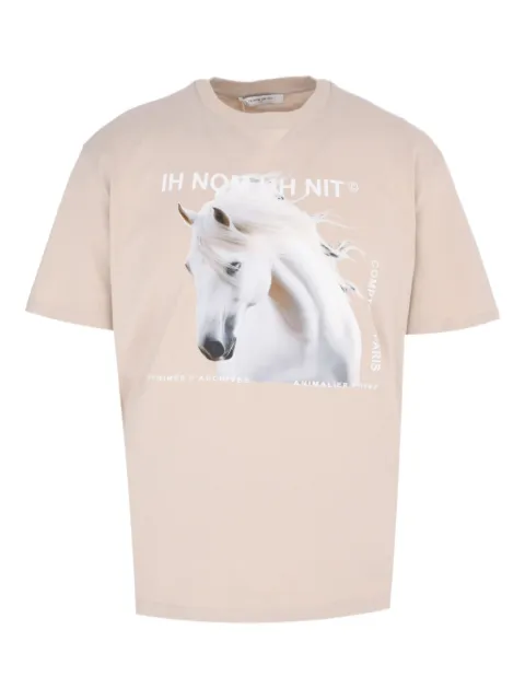 Ih Nom Uh Nit horse-print T-shirt Neutrals NUW25237