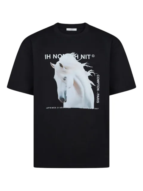 Ih Nom Uh Nit horse-print T-shirt Black NUW25237