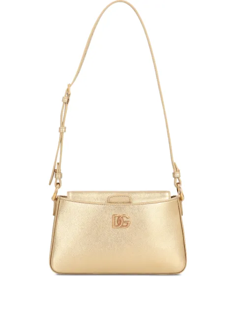 Dolce & Gabbana laminated calfskin phone bag Gold BI3466AZ648