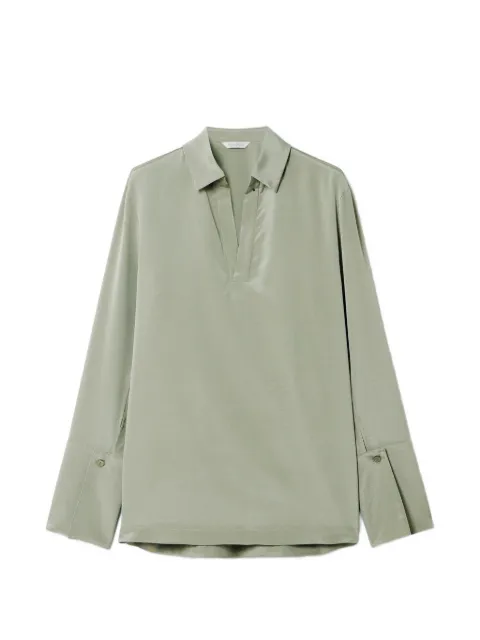 Max Mara Dover V-neck blouse Green 2521196018600