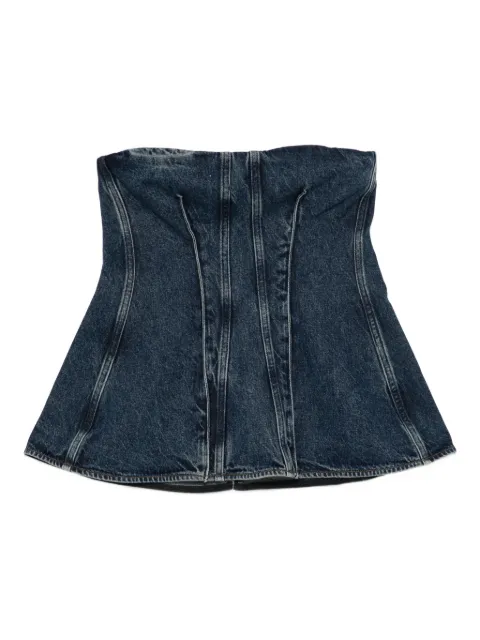 AGOLDE panelled strapless top Blue A74031254