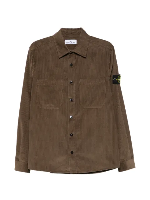 Stone Island 1200040 cotton micro-corduroy overshirt Brown L1S151200040S0144