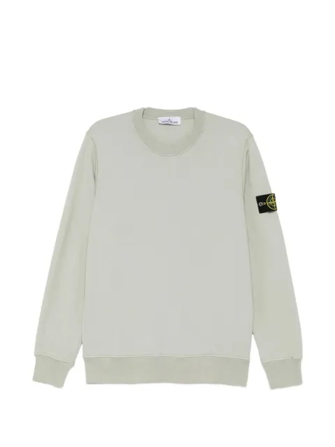 Stone Island 6100060 organic cotton fleece regular-fit crewneck sweatshirt with raglan sleeves Blue L1S156100060S0051