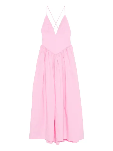 Adriana Degreas V-neck straps maxi dress Pink VTLG1306R26