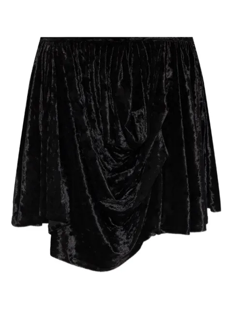 GANNI draped mini skirt Black A1090080