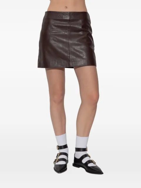 AllSaints panelled mini skirt Brown W020RB