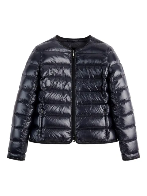 Fay quilted collarless coat Blue NAW3251364RICI