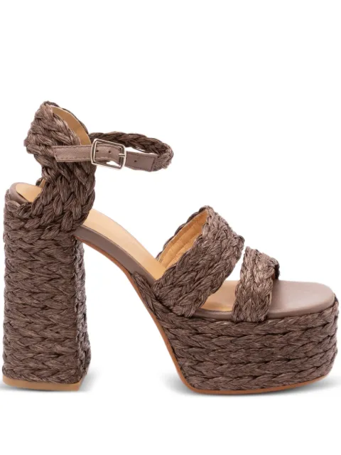 Castañer platform raffia espadrilles Brown 25553