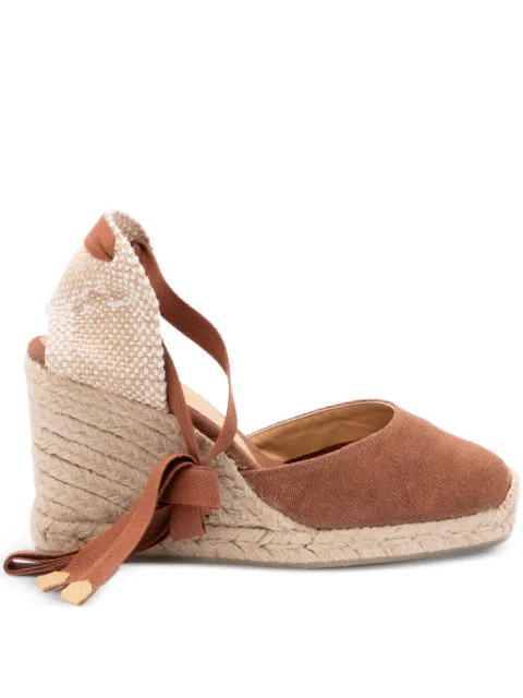 Castañer ribbon wedge espadrilles Brown 21642