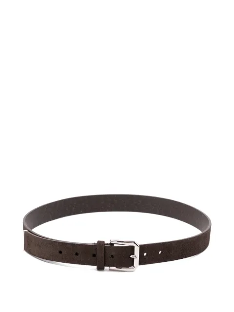 Brunello Cucinelli silver-buckle leather belt Brown MAUGP317C8391