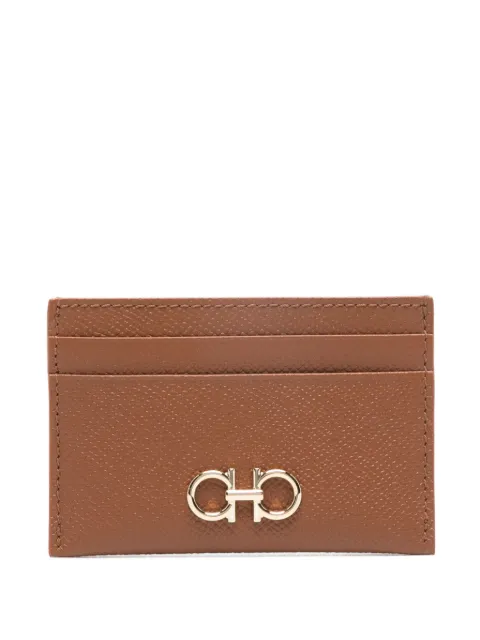 Ferragamo Gancini credit card holder Brown 789863
