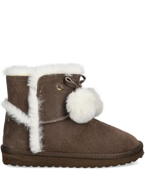 LIU JO faux-fur pompom boots Brown SF5101PX002S3830