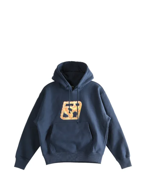 Stüssy graphic-print hoodie Blue 1925129