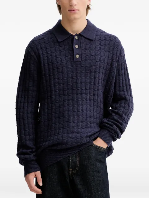 Les Deux Gustav polo-collar sweater Blue 1001201