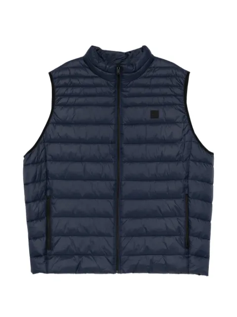 BOSS water-repellent vest with logo patch Blue 50549243