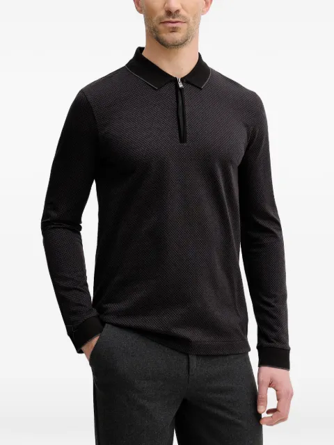 BOSS zipped polo shirt Black 50549583