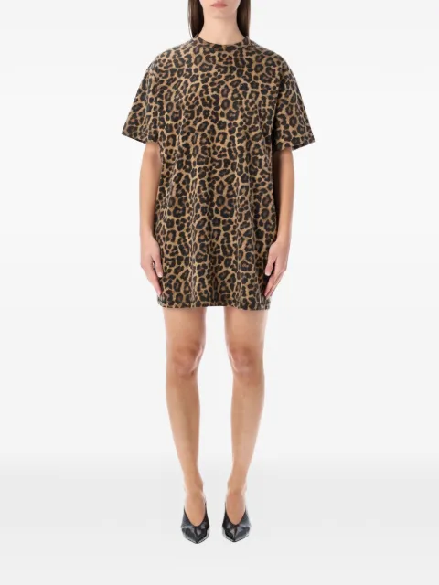 ANINE BING Beth leopard-print mini dress Brown A0212085