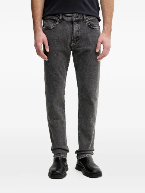 BOSS tonal topstitching straight-leg jeans Grey 50553402
