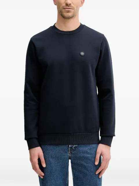 BOSS appliqué crew-neck sweatshirt Blue 50555830