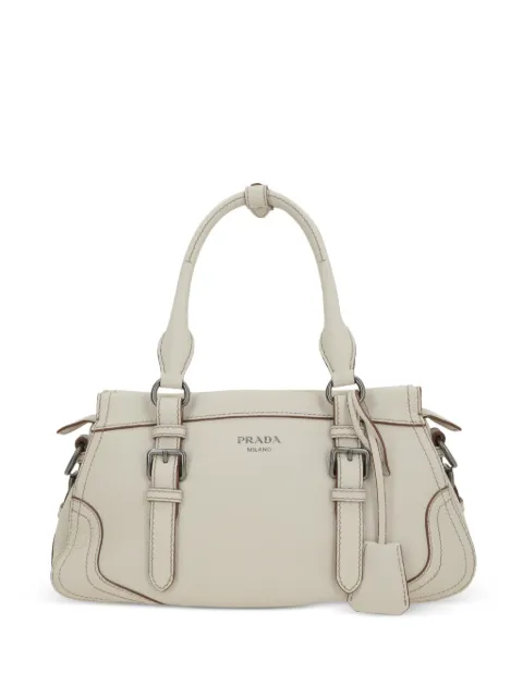 Prada large leather tote bag White 1BG604VOOO2HIK