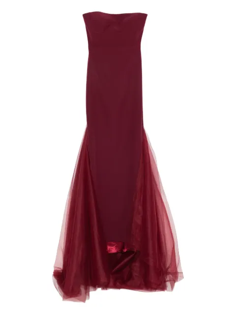 V:PM ATELIER Ariana strapless maxi dress Red ARIVPMMERLOT