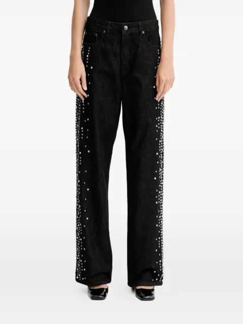 Gestuz embellished denim jeans Black 10910795