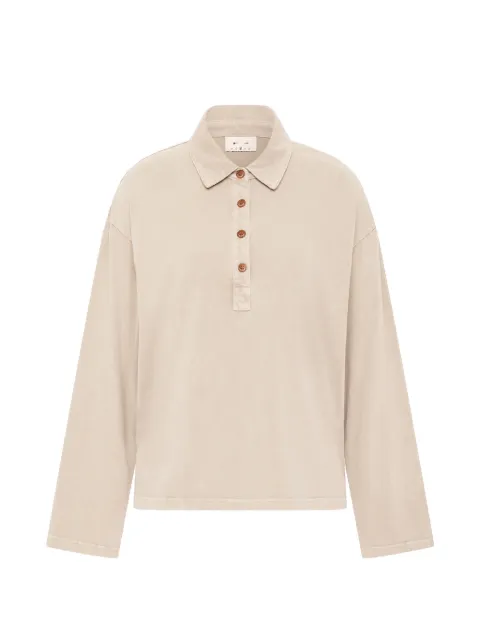 The Upside Soho Rhea buttoned polo shirt Neutrals USW126134
