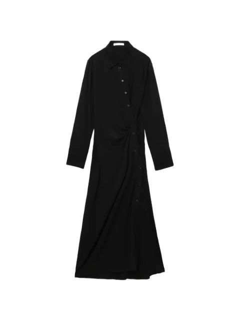 Helmut Lang twisted long-sleeve maxi shirt dress Black P10HW602