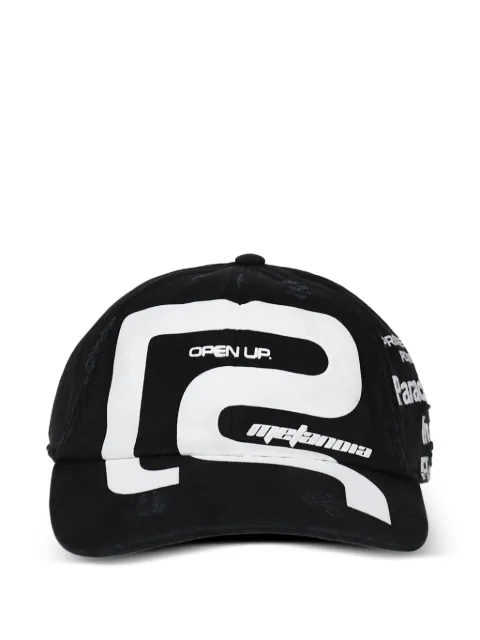 RRR123 graphic baseball cap Black PARCHA00