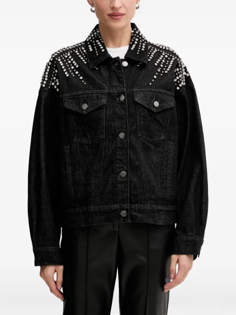Gestuz embellished denim jacket Black 10910794