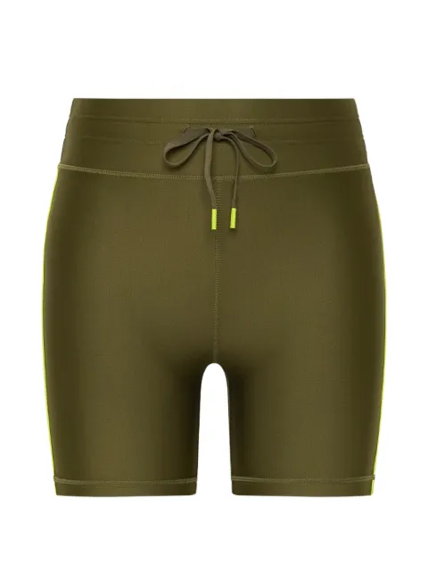 The Upside drawstring stripe-detail shorts Green USW126125