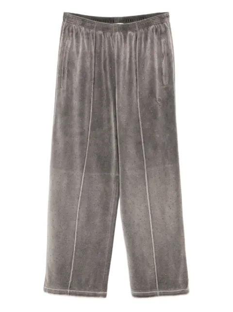 Alexander Wang crystal-embellished track pants Grey 4CC1264974