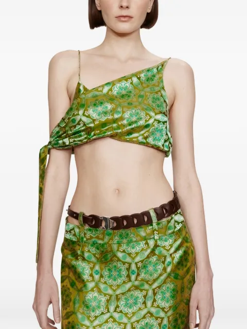 Christopher Esber Palmira printed tie top Green 25041405
