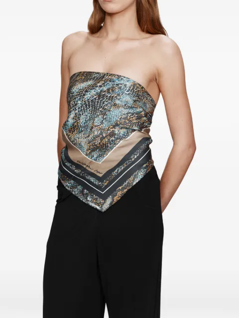 Christopher Esber Serpant silk scarf blouse Blue 25048601