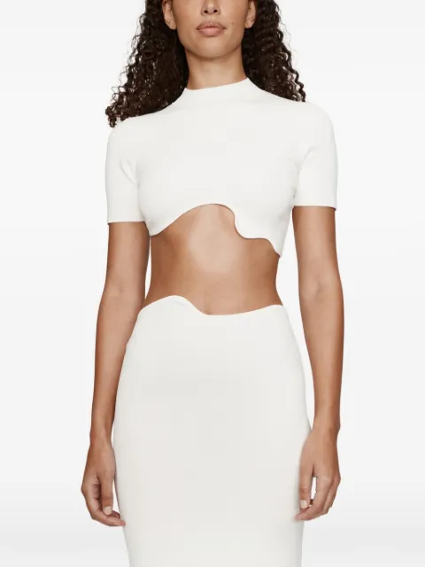 Christopher Esber Maparadita cut-out short-sleeve top White 23021250